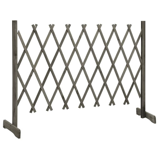 NNEVL Garden Trellis Fence Grey 150x80 cm Solid Firwood