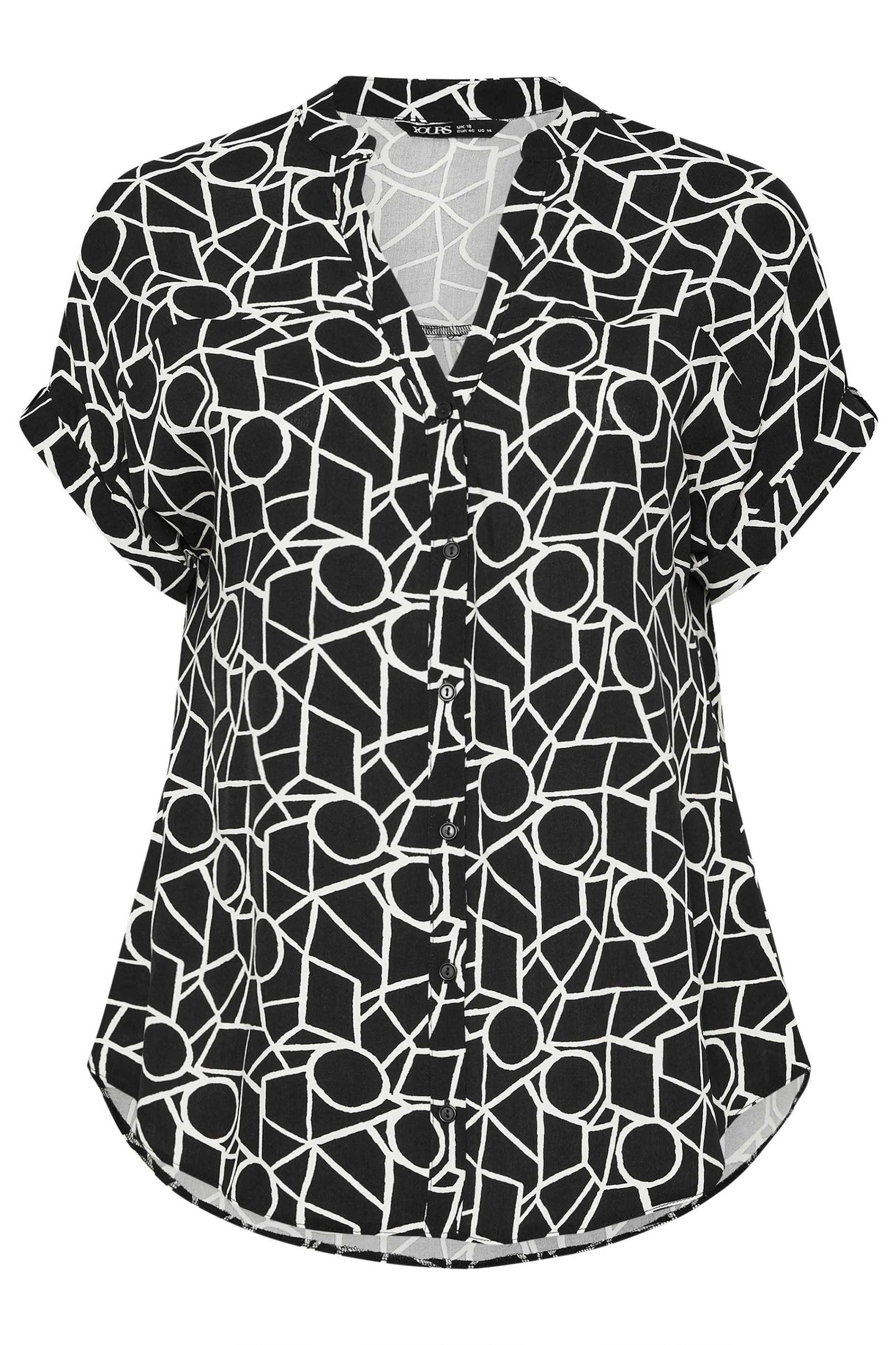 Yours Geometric V-Neck Blouse