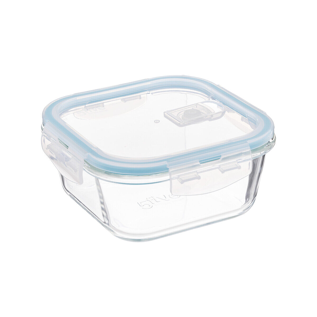 Caixa quadrada de vidro com tampa 0,8l