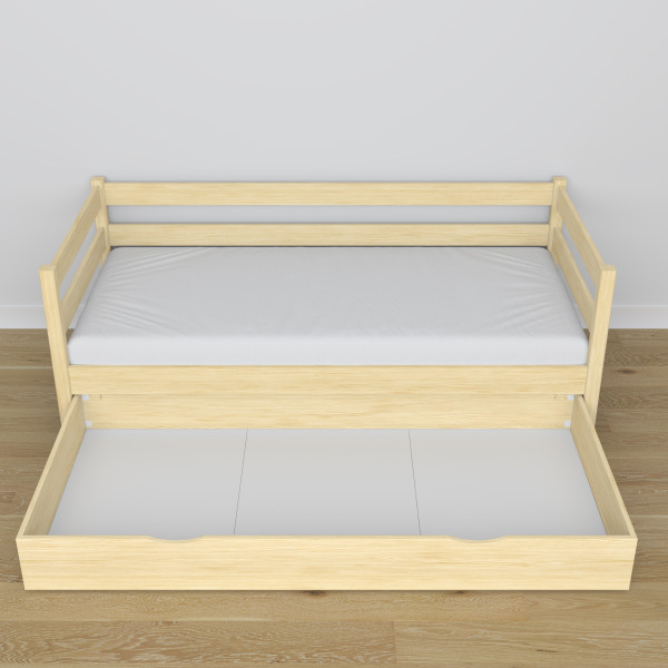 Drewniane łóżko sofa z szufladą N01