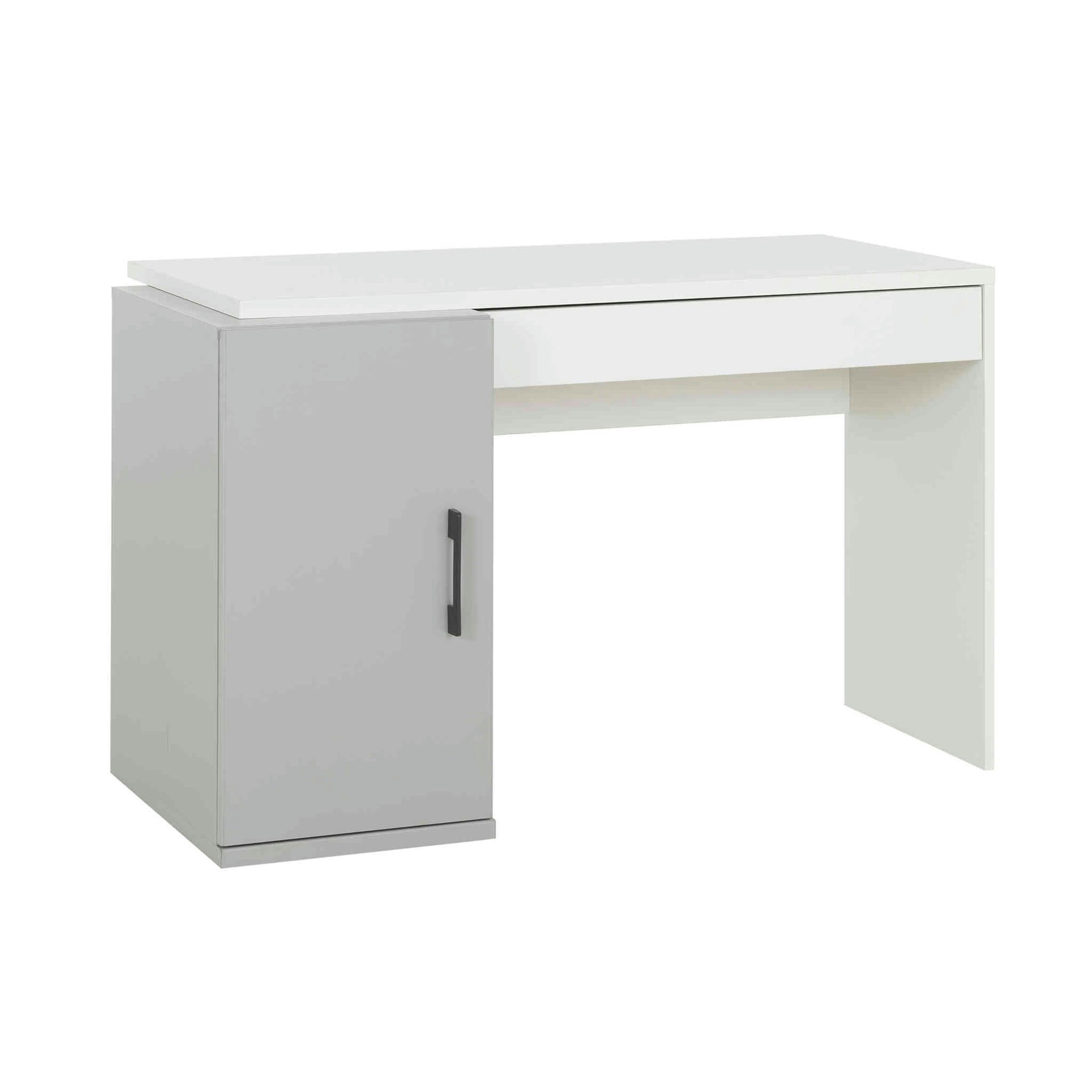 - Bureau avec rangements, 1 porte tiroir gris