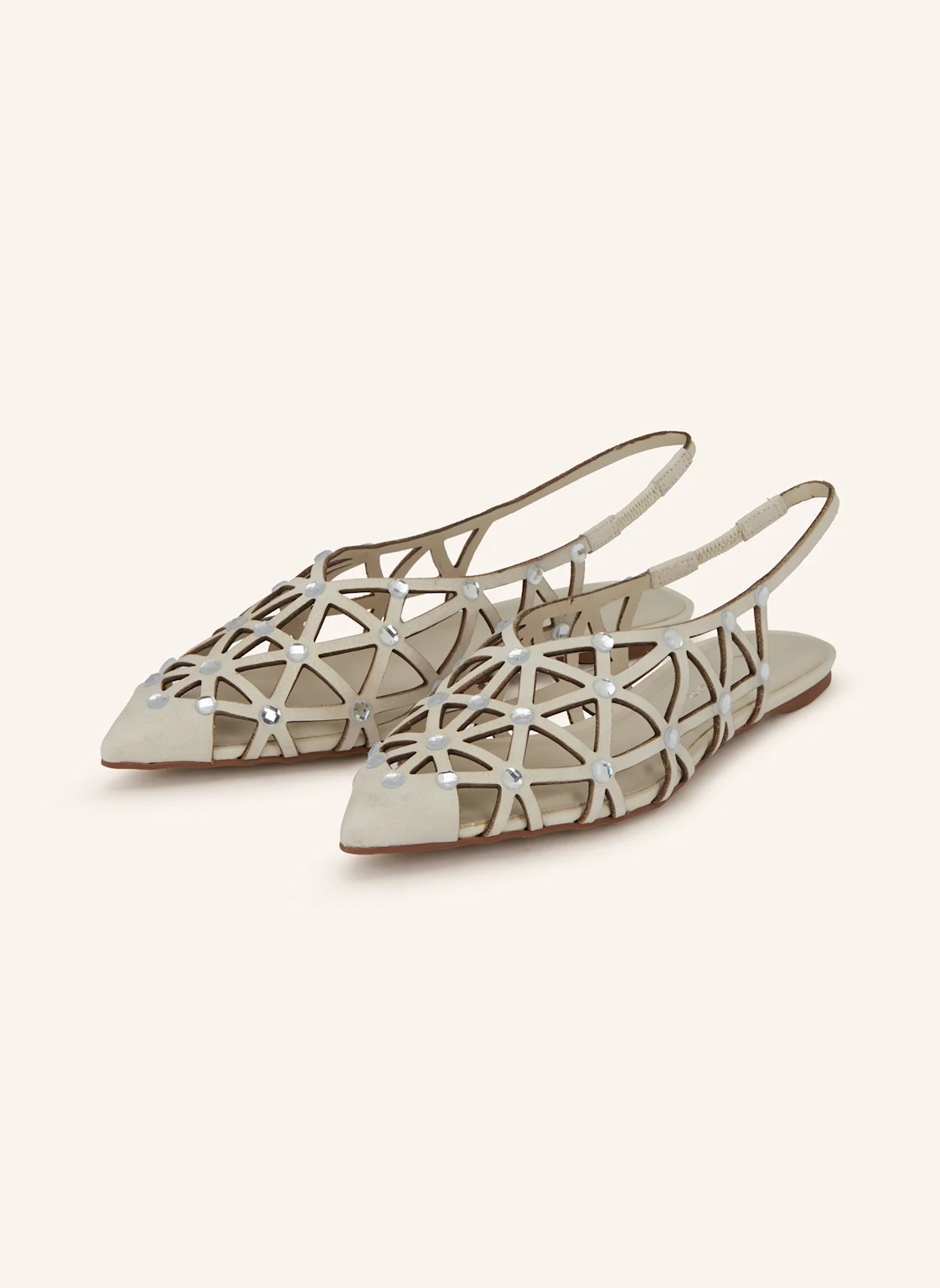 CARRANO Slingballerinas mit Schmucksteinen