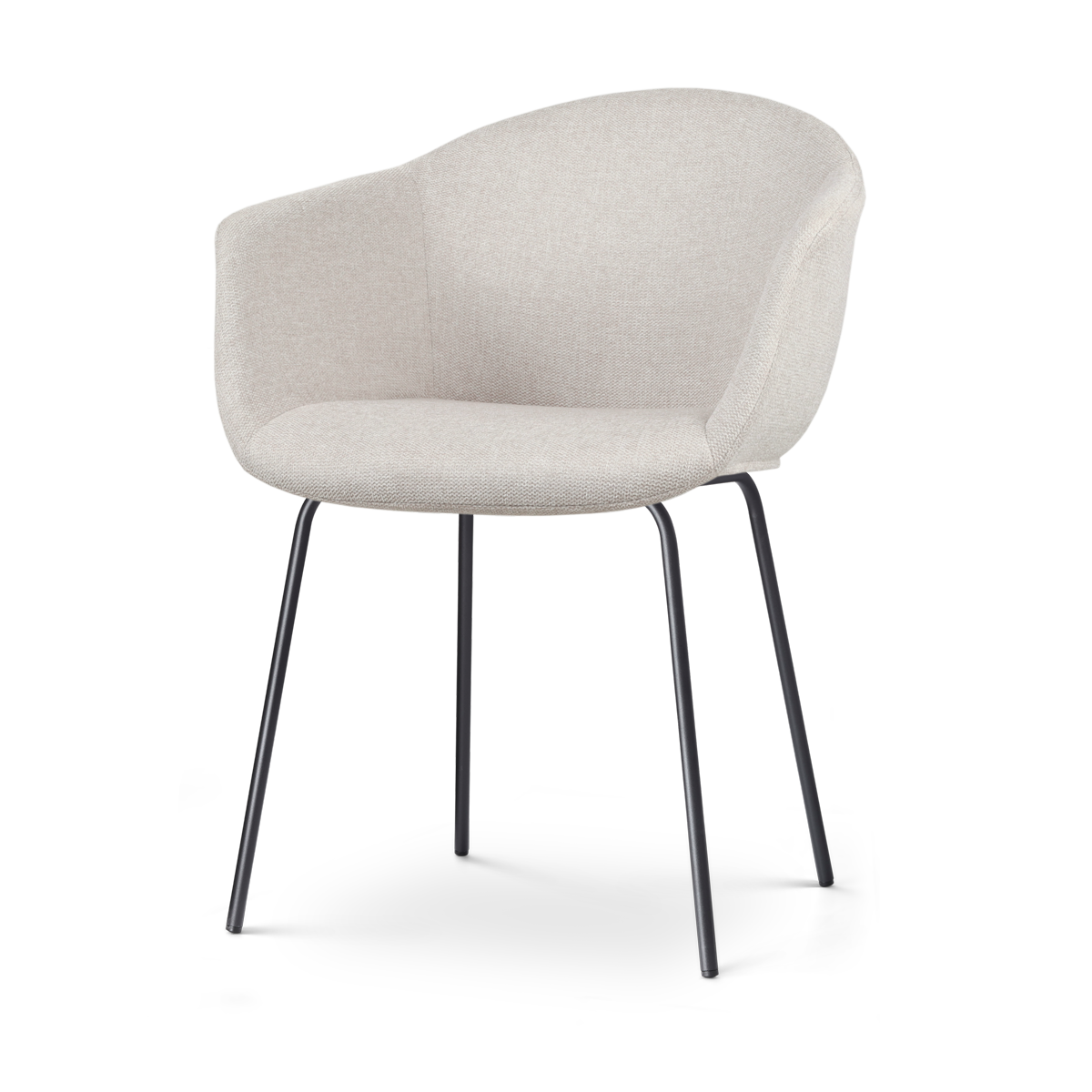 Nolon Nora-Otis Eetkamerstoel Beige - met Armleuning - Zwart