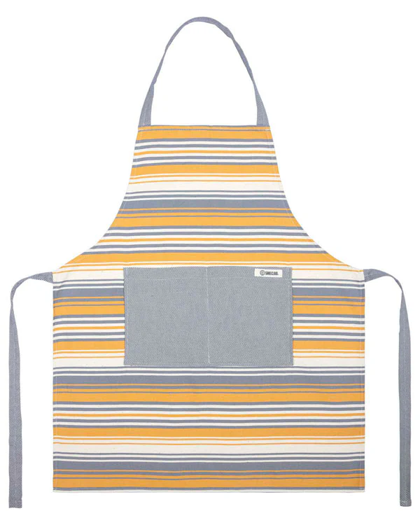 Saffron Stripe Bundle - 1 Towels Set, 1 Apron