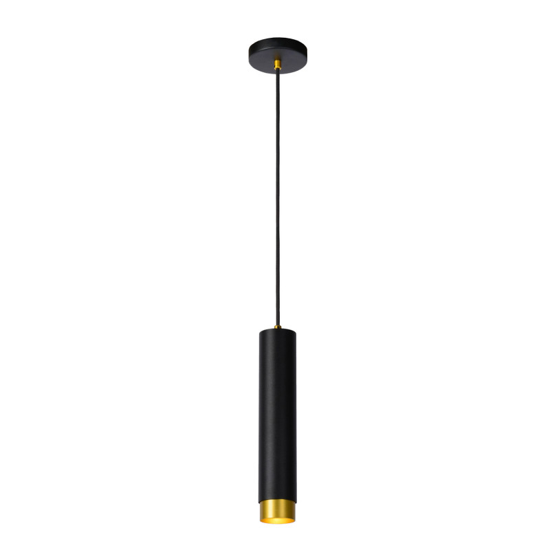Suspension Floris noire Ø 5,9 cm GU10 40 W LUCIDE