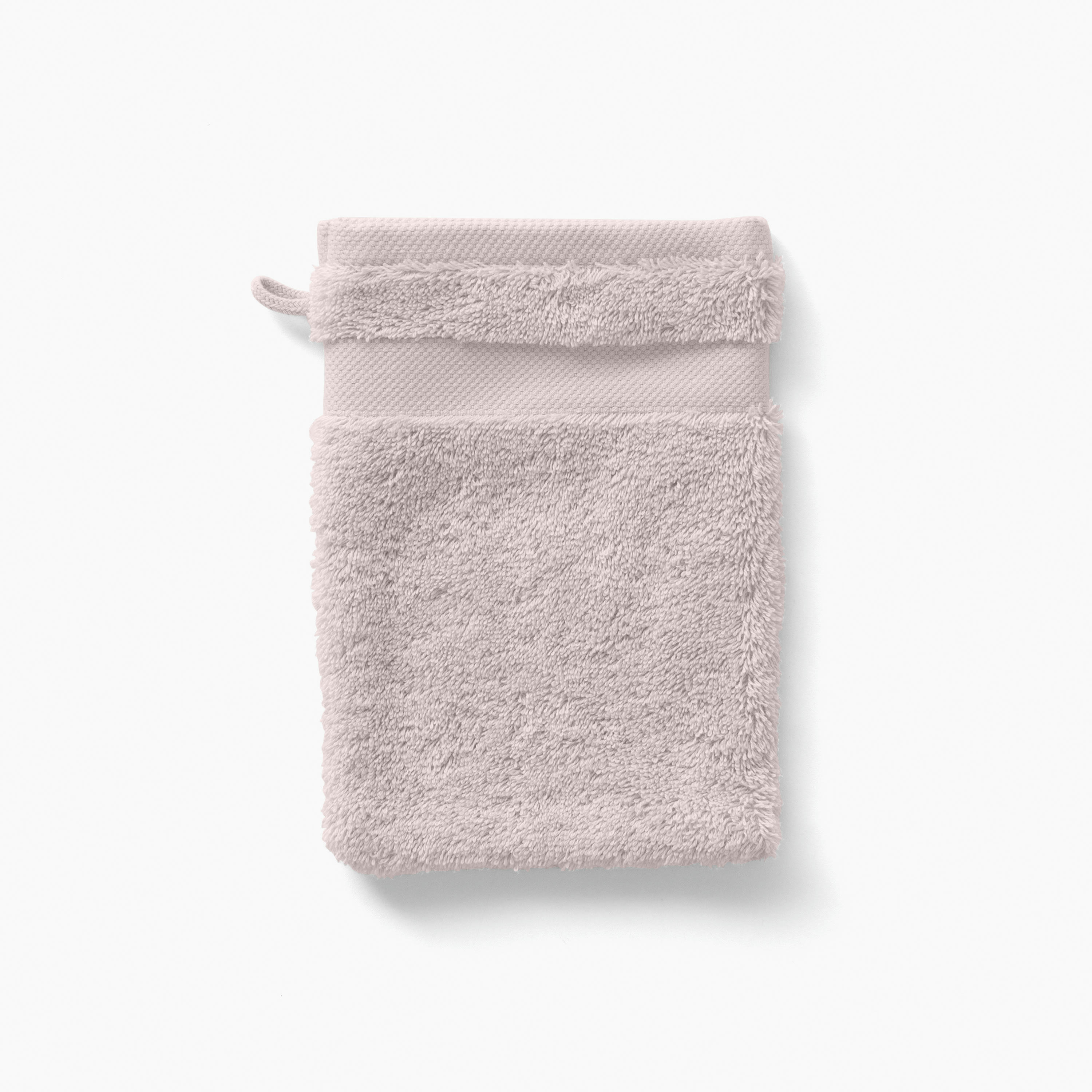 LOLA 2 - Gant de toilette coton uni bouclette beige 15 x 21 cm