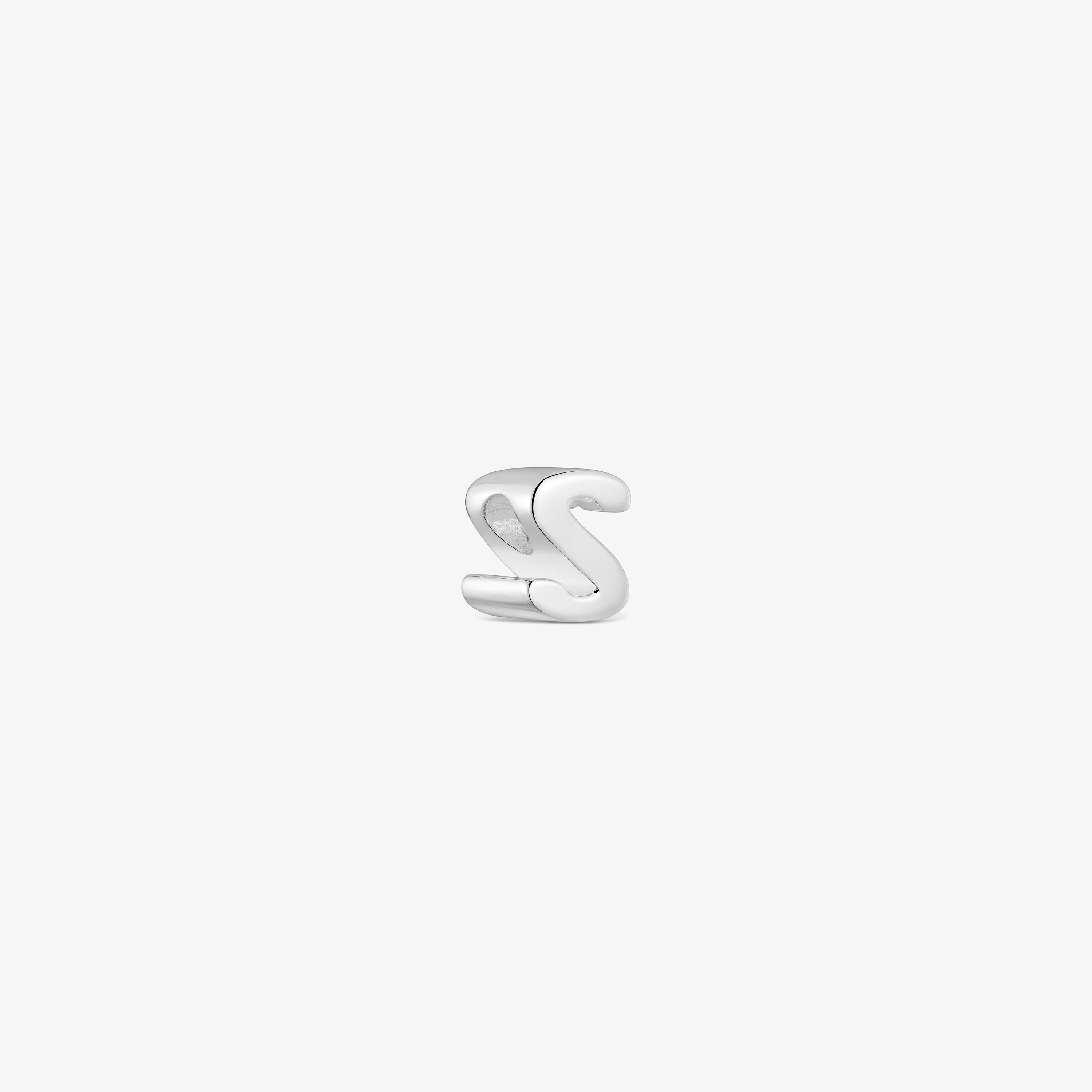Charm TOUS Mesh Tube de plata letra S 7 mm