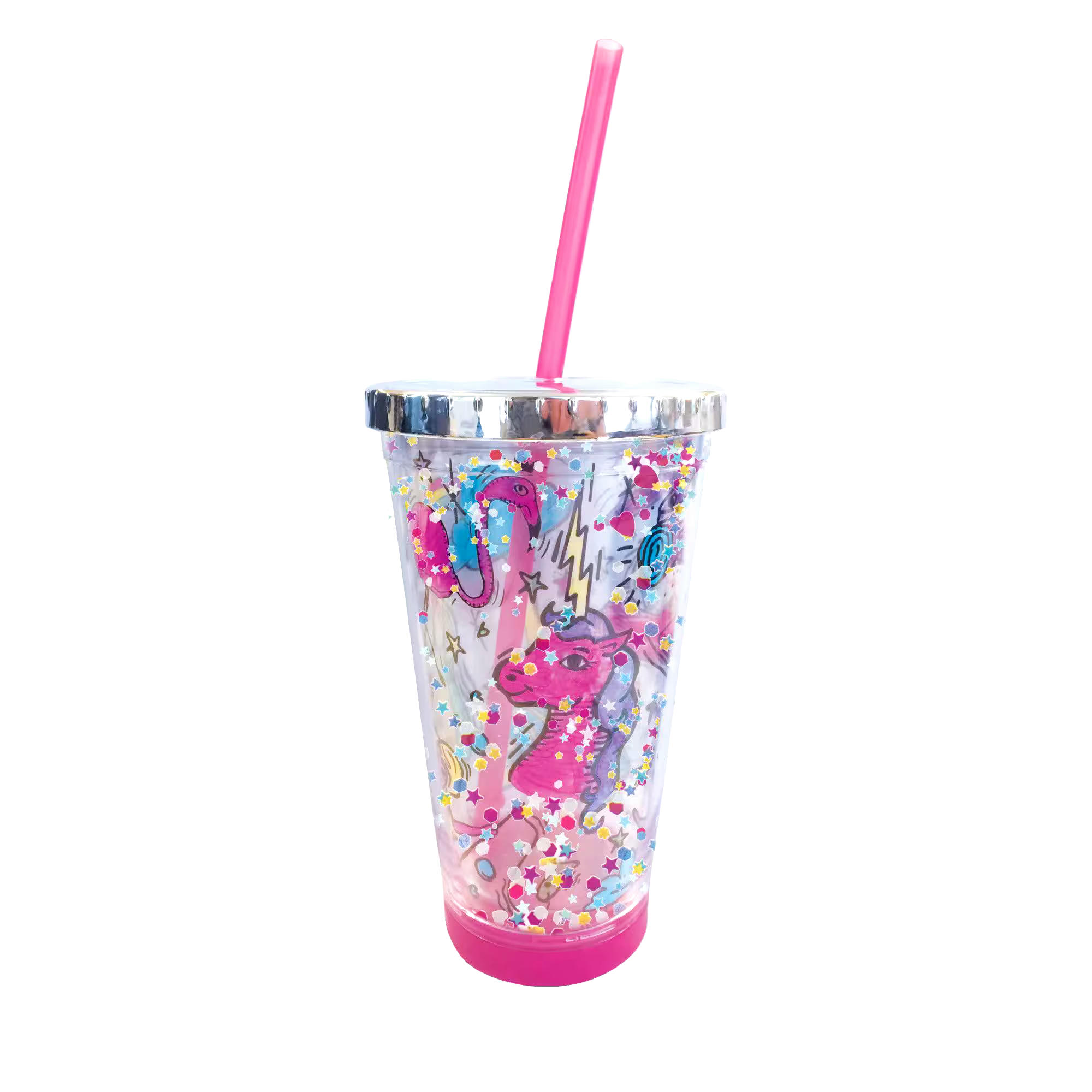 Crayola Confetti Creations Tumbler Kit, Swap & Re-design, BPA Free, 8 gm, 7-pc, Ages 8+