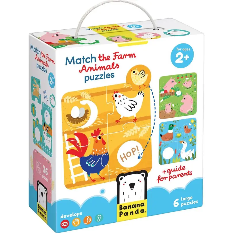 Puzzle 6er-Set Match the Farm Animals