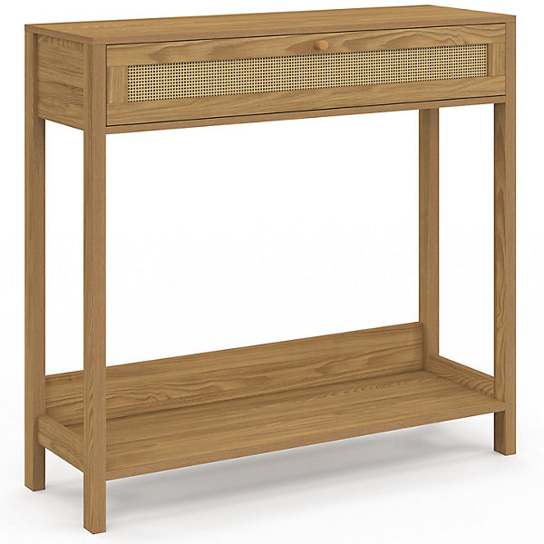 Console 1 tiroir HANAE effet naturel cannage