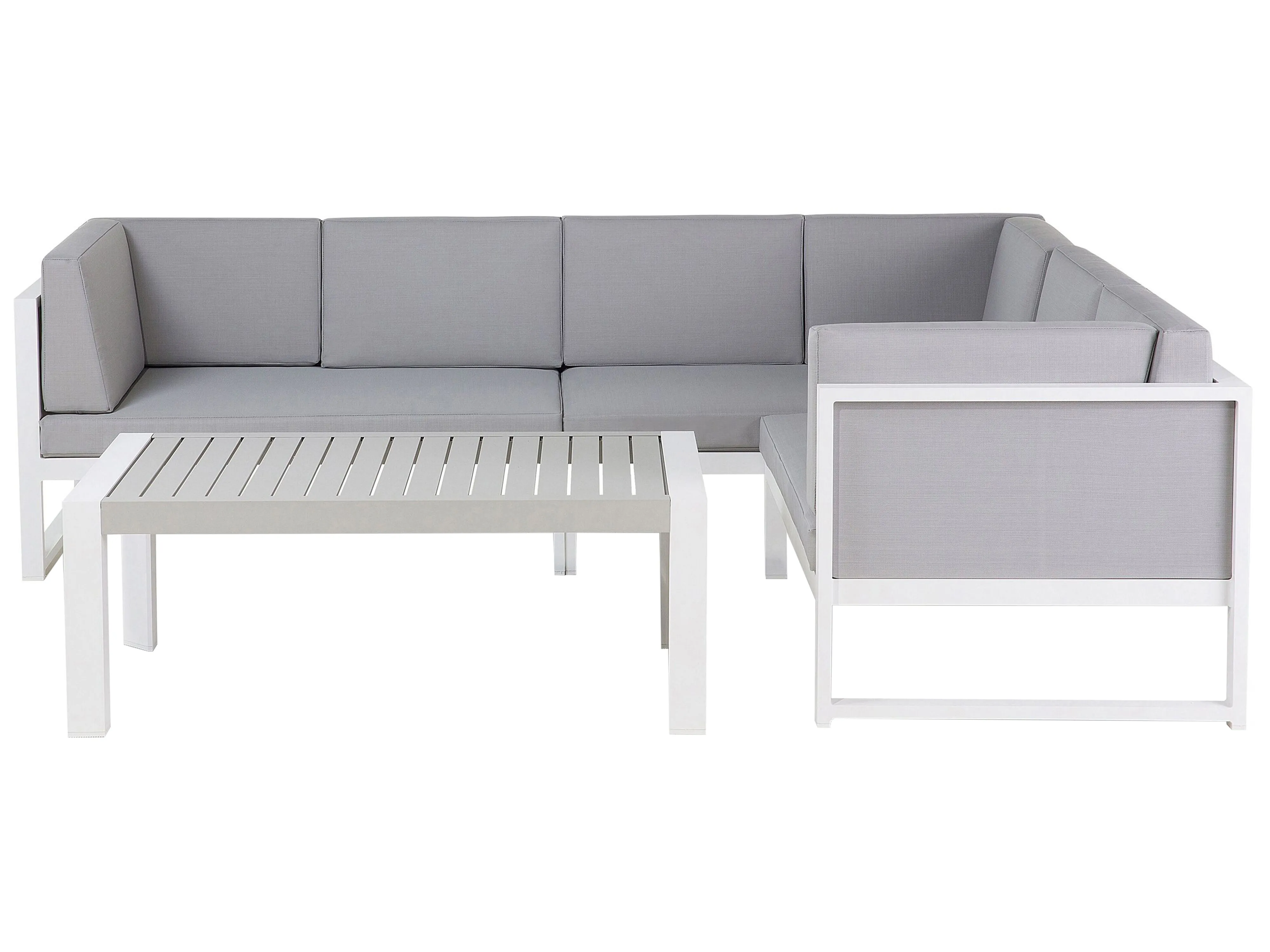 Garden Dining Table CASTELLA 120 cm 70 cm Metal Taupe
