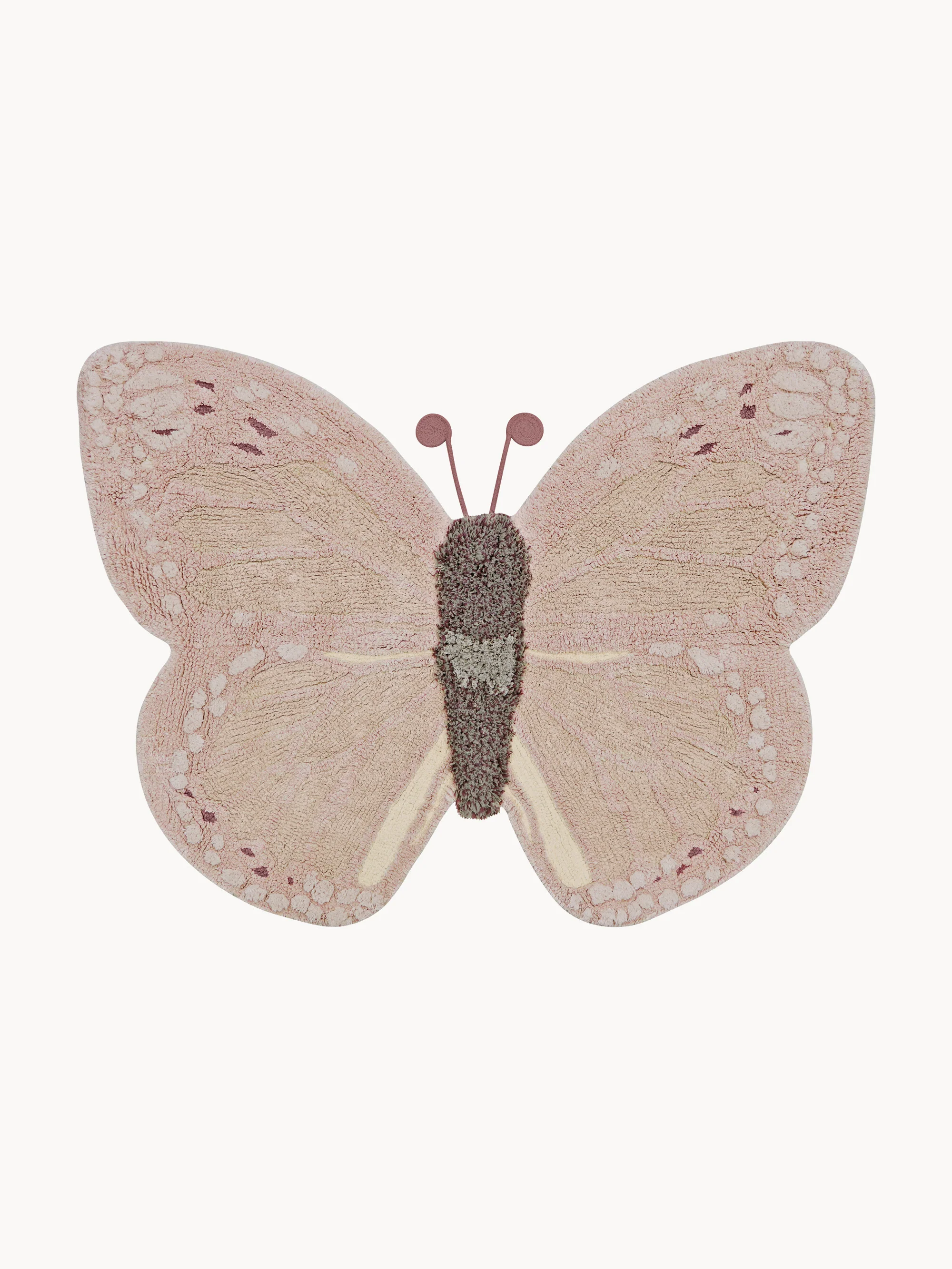 Handgewebter Kinderteppich Baby Butterfly, waschbar