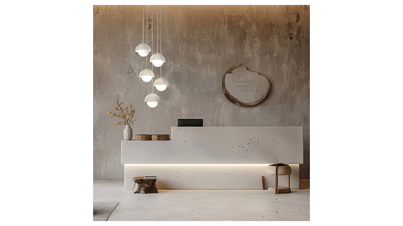 Lampa wisząca Bono 5-punktowa szklana beżowo-biała