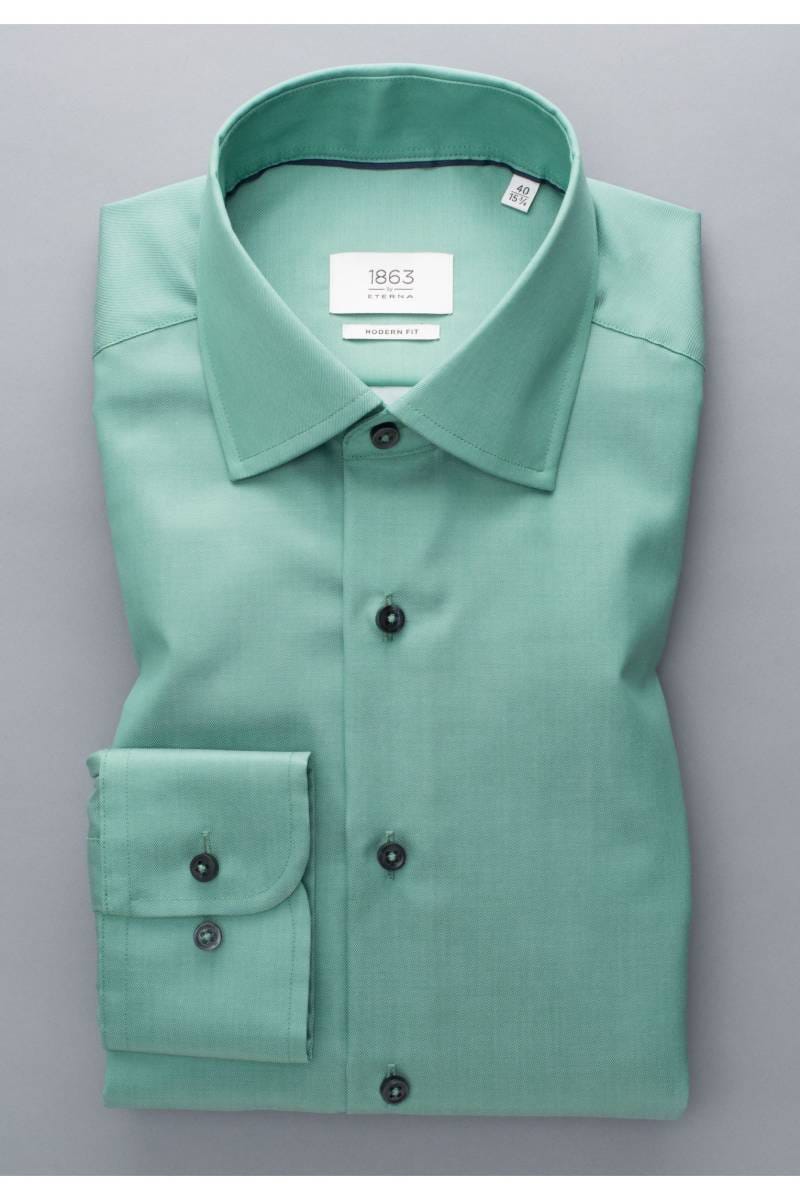 ETERNA 1863 Modern Fit Hemd grün, Einfarbig