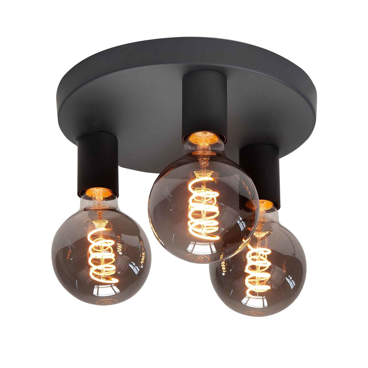 Highlight plafondlamp Basic - 3 lichts - 25 x 9.5  cm - zwart