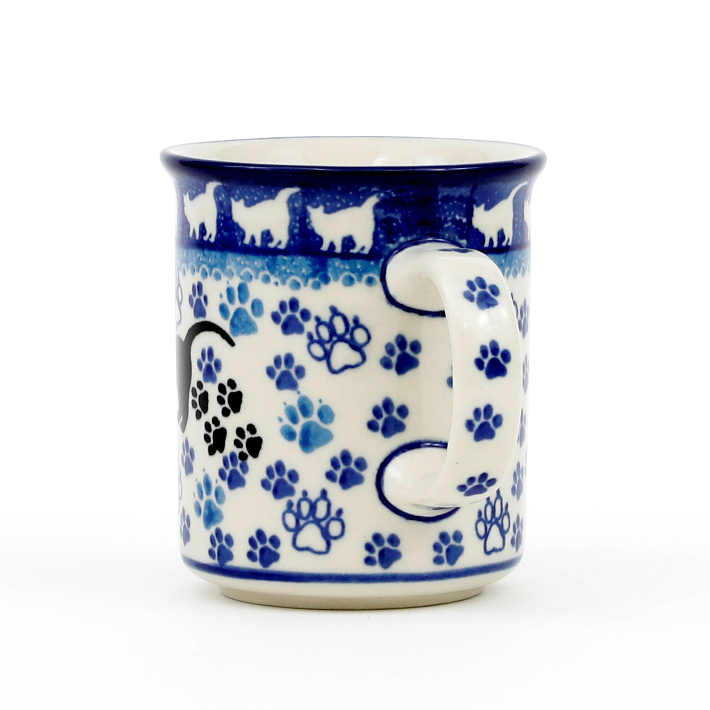 Kubek ceramiczny 236 0,3l  1771X Czarny kot Bolesławiec