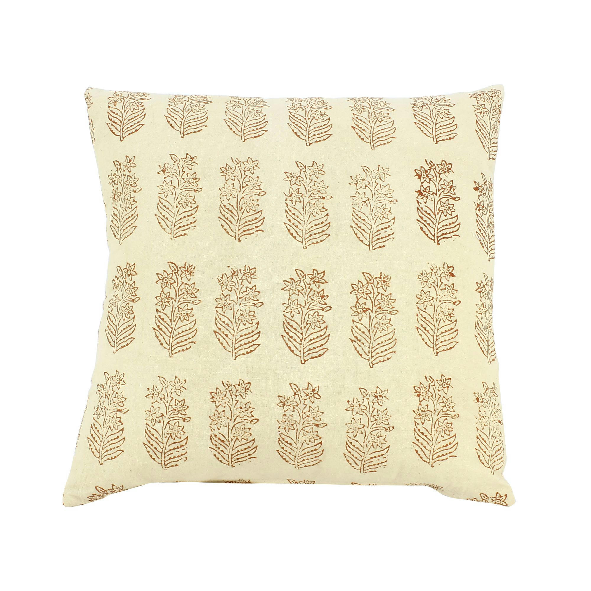 ADYAR - Coussin en coton beige 40cm