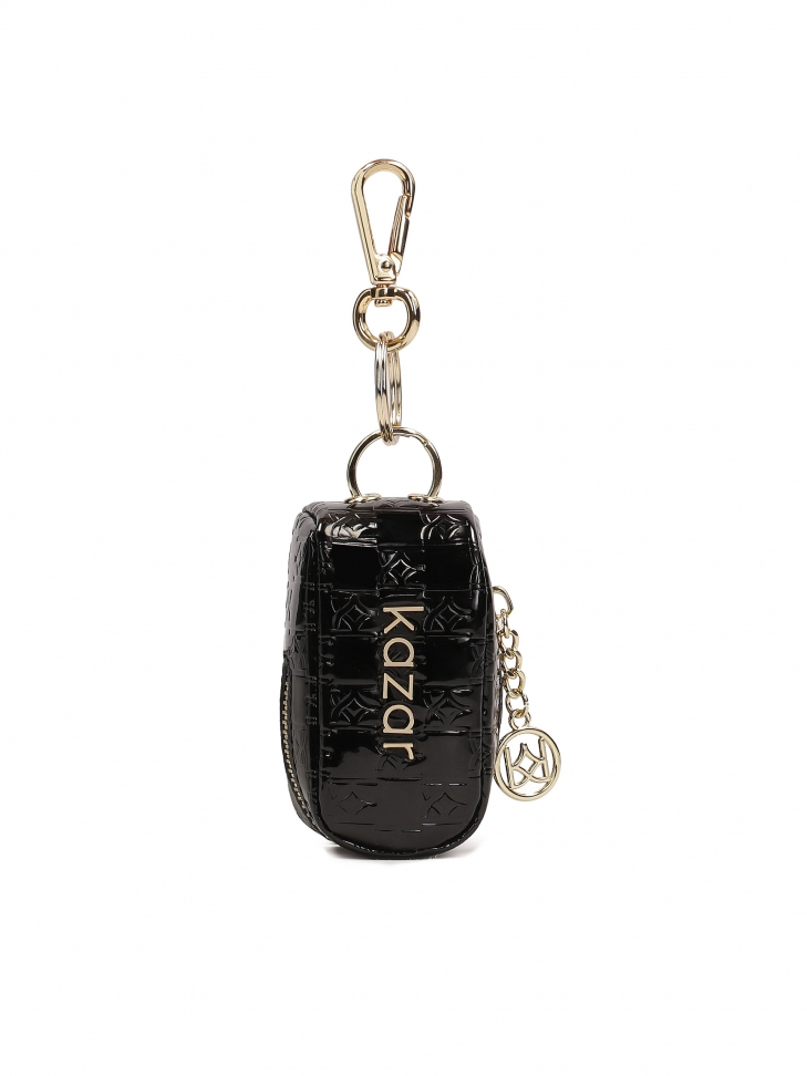 Leather key case in the form of a key ring