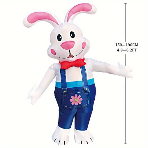 NNETM Inflatable Bunny Costume Battery/USB Powered