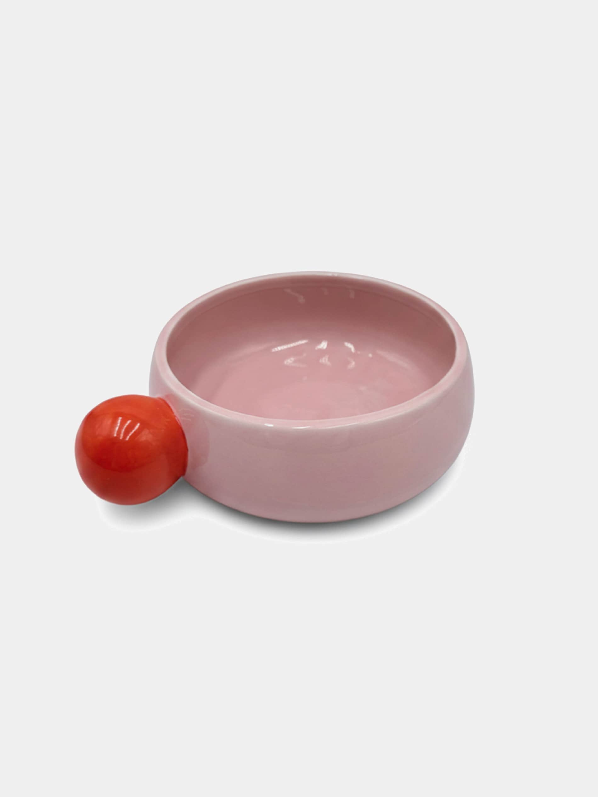 Ceramiczna miska dla zwierząt z uchwytem