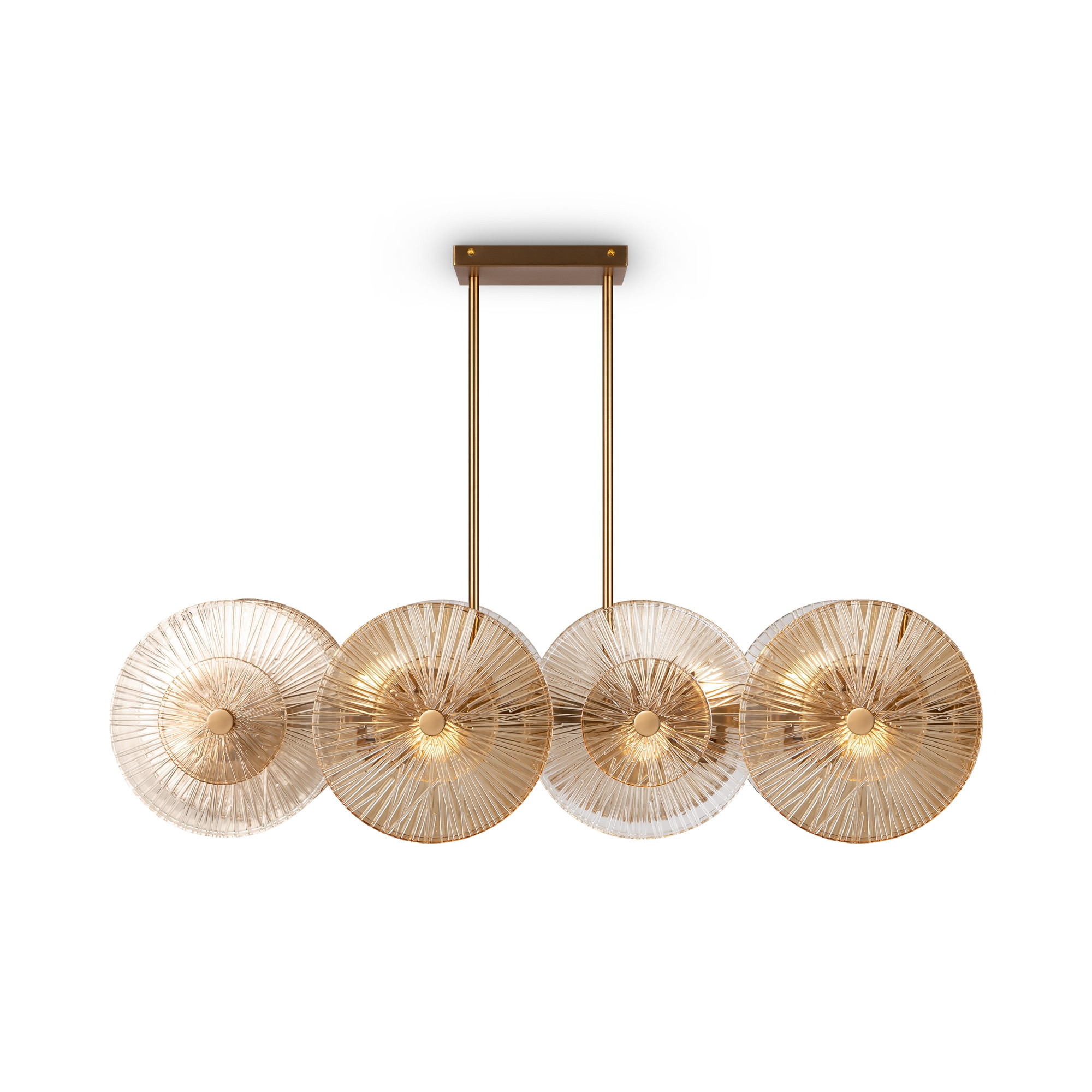 Lampa wisząca mosiężno-złota ASTER 8xE14x40W wym: 128x17x103 cm Maytoni