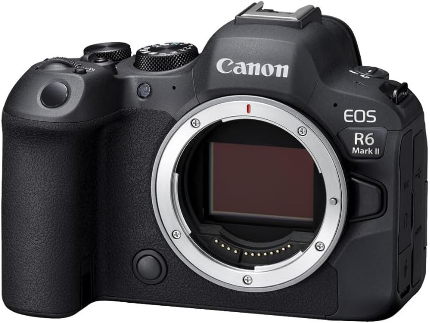 Canon EOS R6 Mark II Mirrorless Camera (Body Only)  Full-Frame Camera  24.2 Megapixel CMOS Sensor  Photo and Video Capabilities  Black