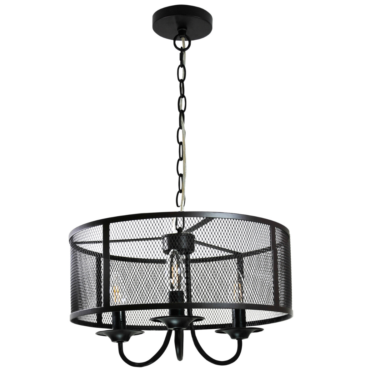 Lampa wisząca czarna SOHO3xE14x12W wym: 100x40x40 cm Polux