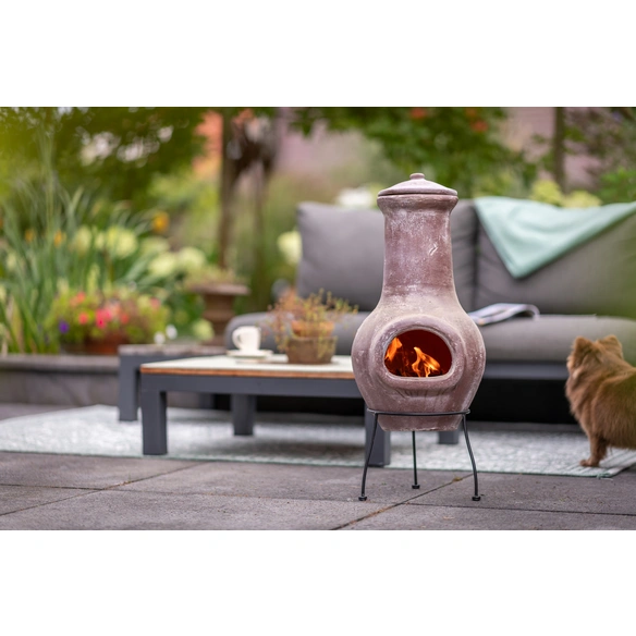 Gartenkamin »Salamanca«, zylinderförmig, Ø 36 cm, rotbraun