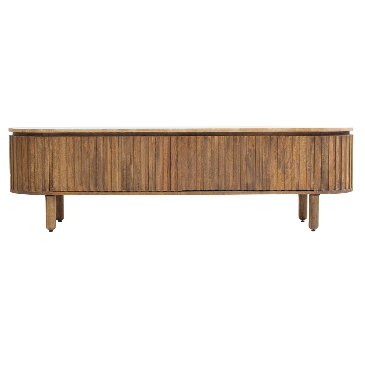 Giga Meubel Tv-Meubel Myra - Mangohout/Travertin - Bruin - 175cm