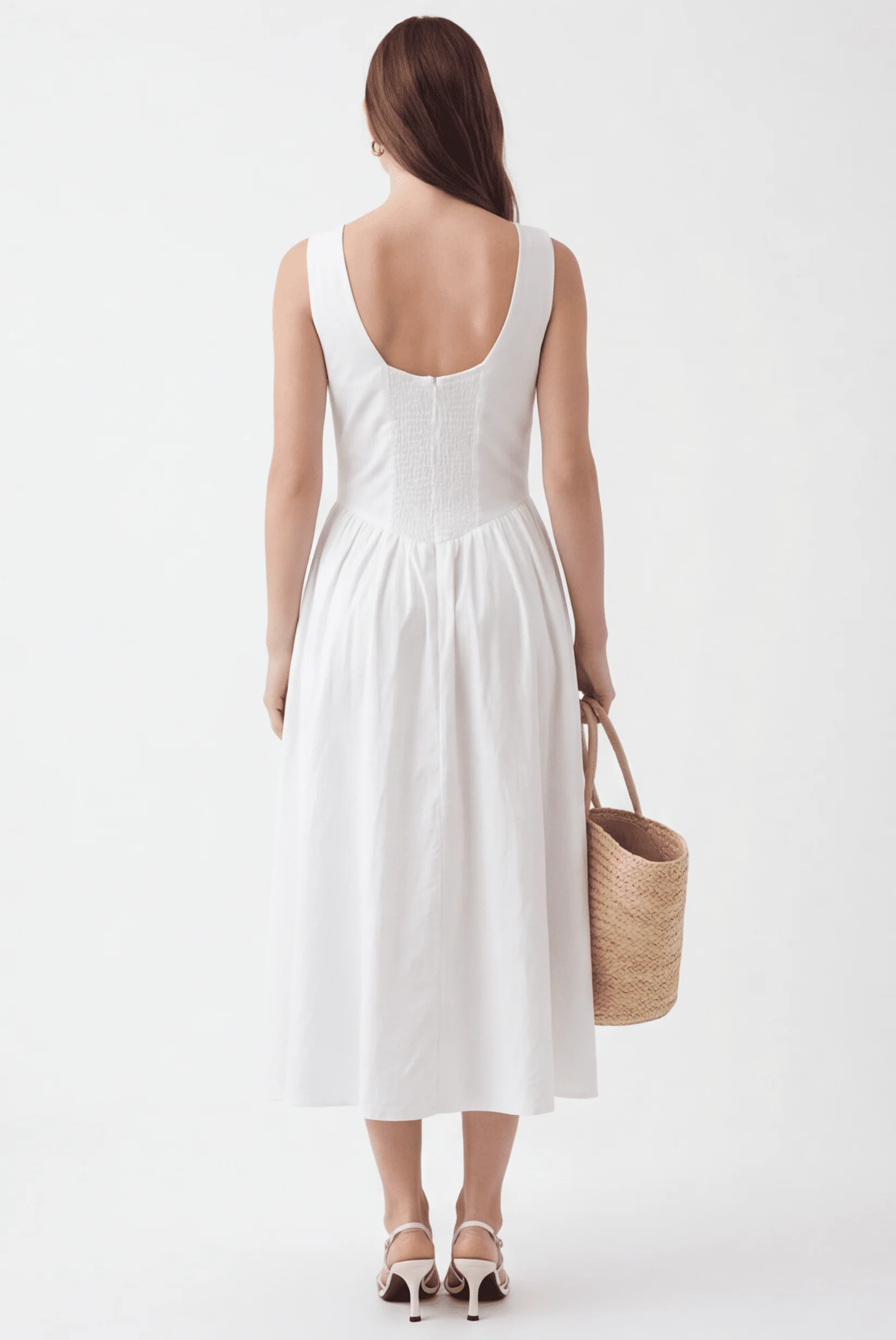 ROBE DOS NUS - CELIA - BLANC
