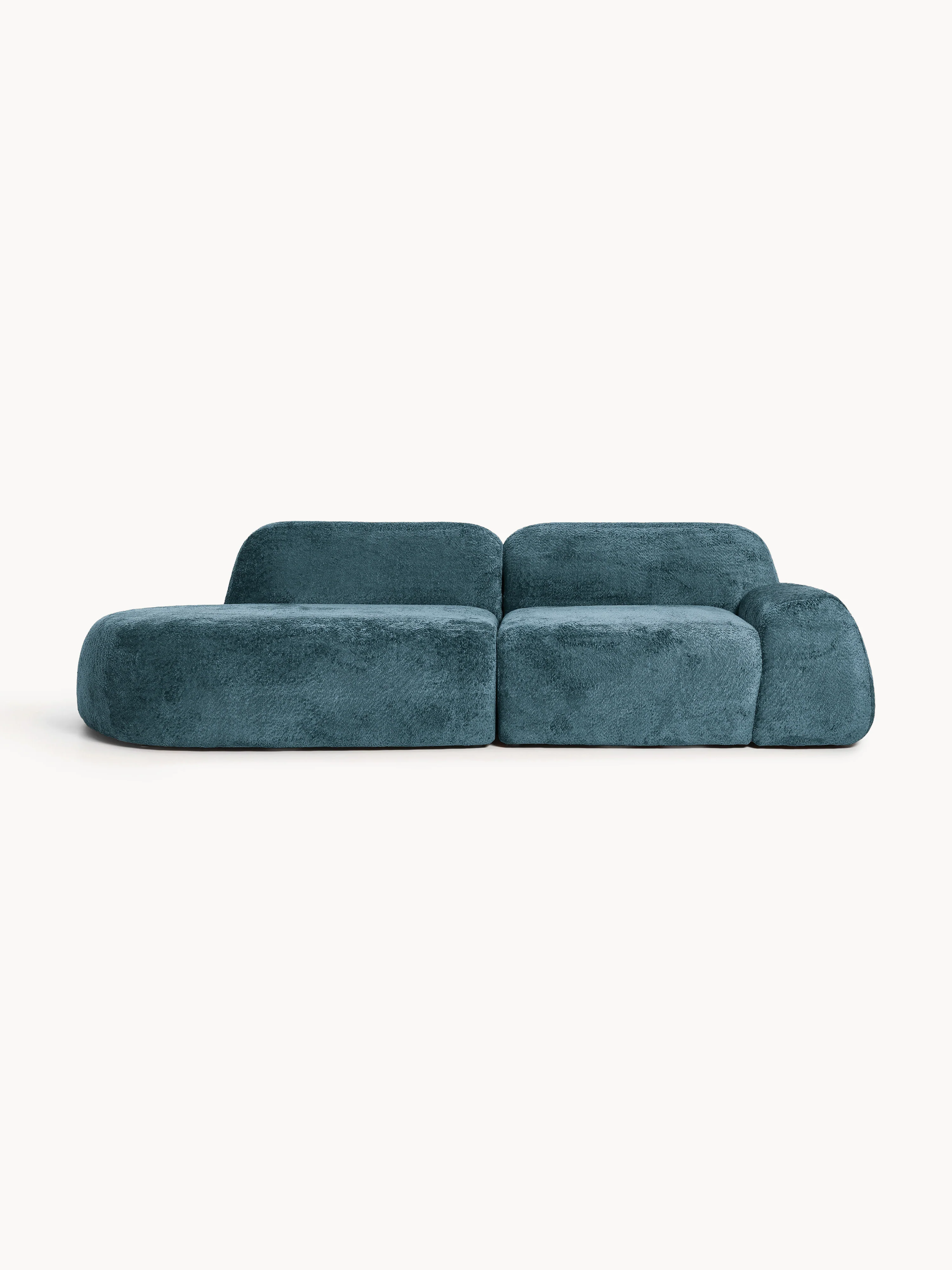 Modulare Chaise Wolke (3-Sitzer) aus Teddy-Bouclé