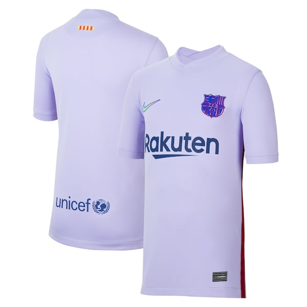 Barcelona Nike Youth 2021/22 Away Stadium Replica Jersey - Purple