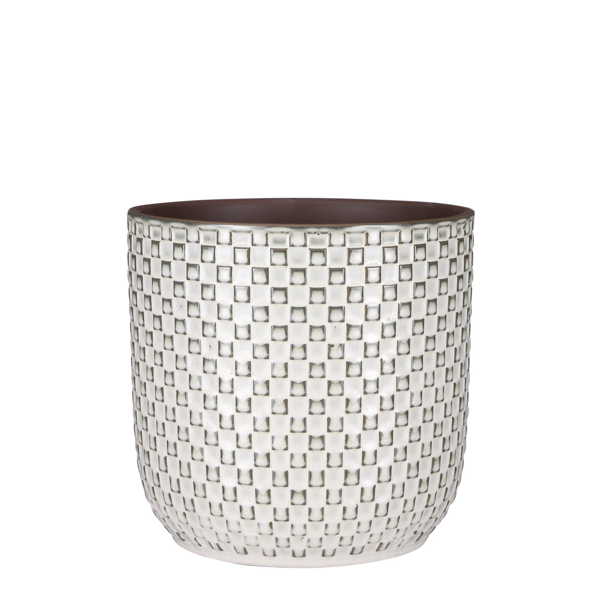 Mica Decorations Daan Bloempot - H21 x Ø22 cm - Wit