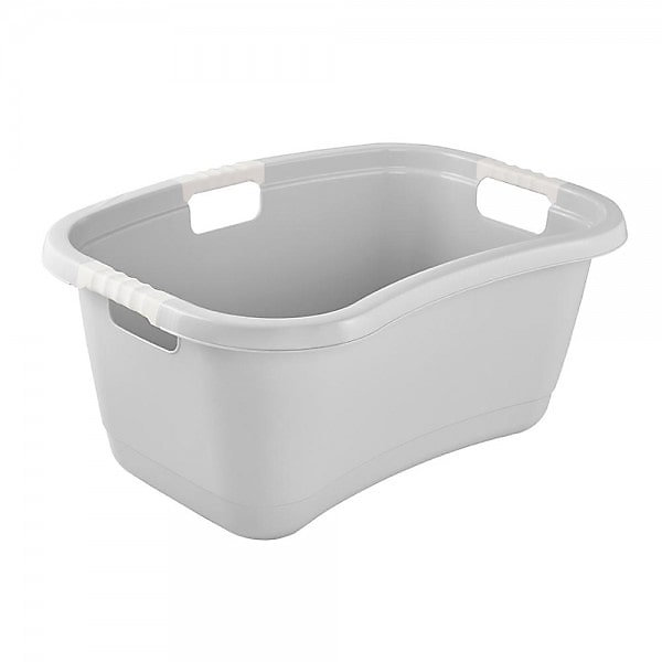 Grande bassine à linge design et ergonomique 50 litres - Gris Clair