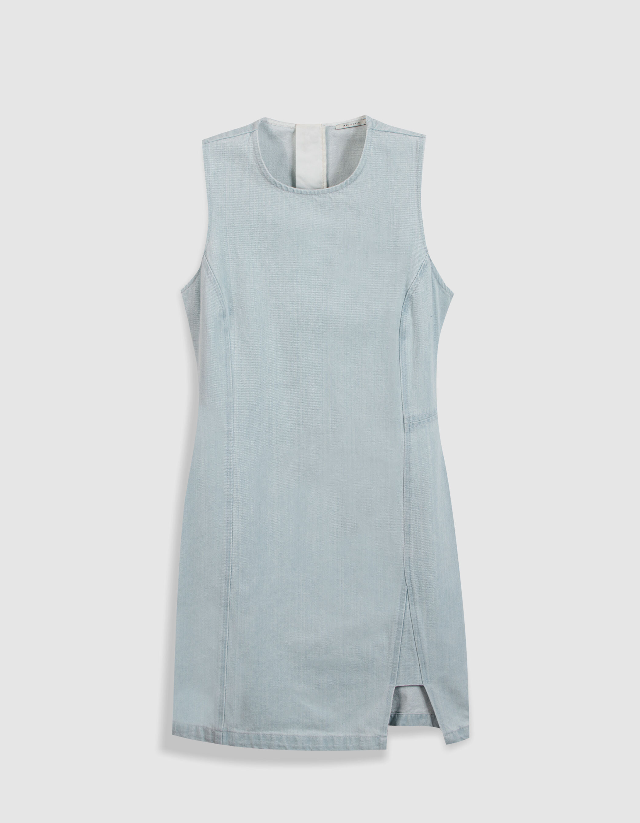 Robe courte en jean sans manches Femme