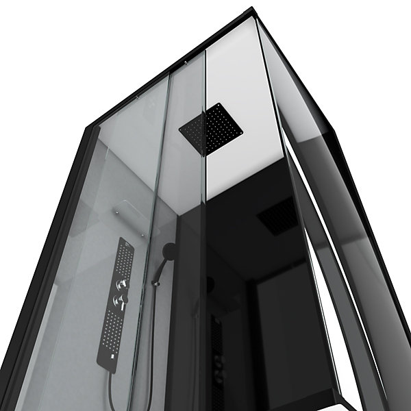 Cabine de douche 110x80x215cm - Verre Trempé - Mitigeur Chrome - DUALITY 3 RECTANGLE
