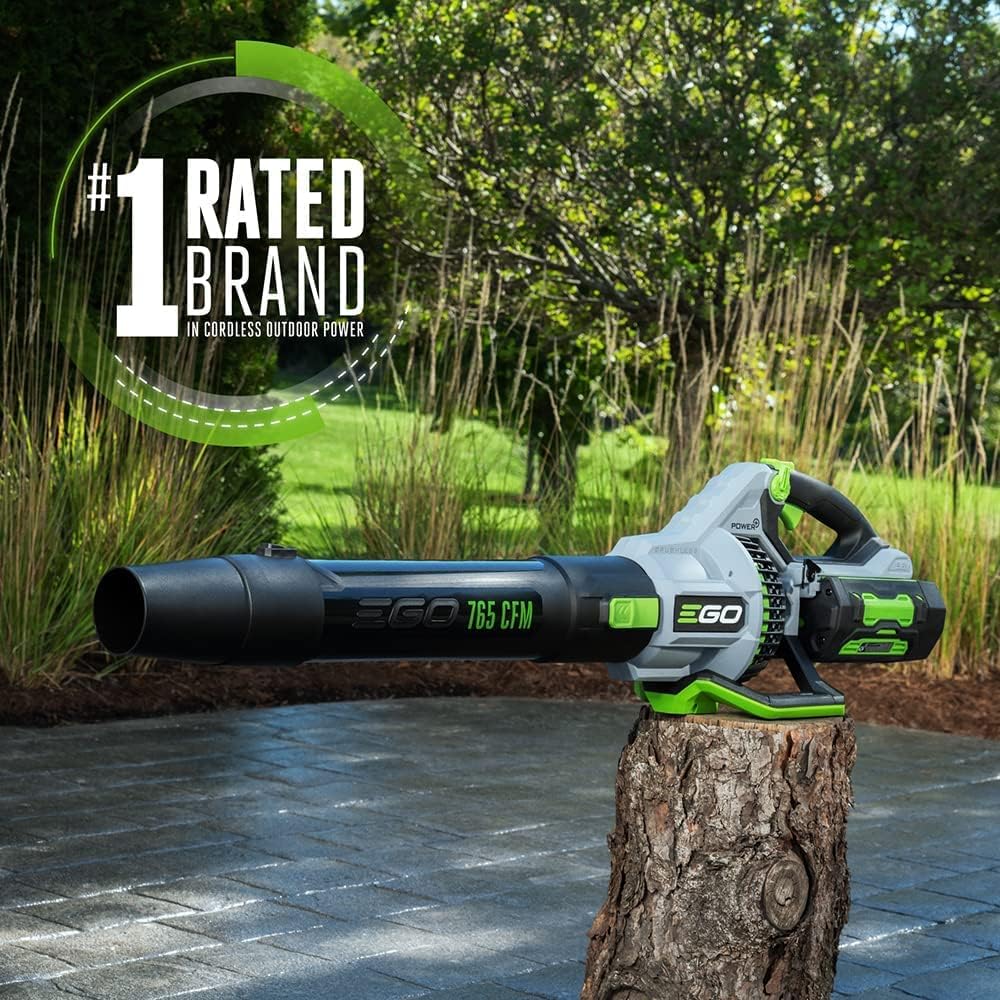 EGO POWER+ Leaf Blower  Cordless Electric 765 CFM  Includes 56V 5.0Ah Battery and Charger - LB7654