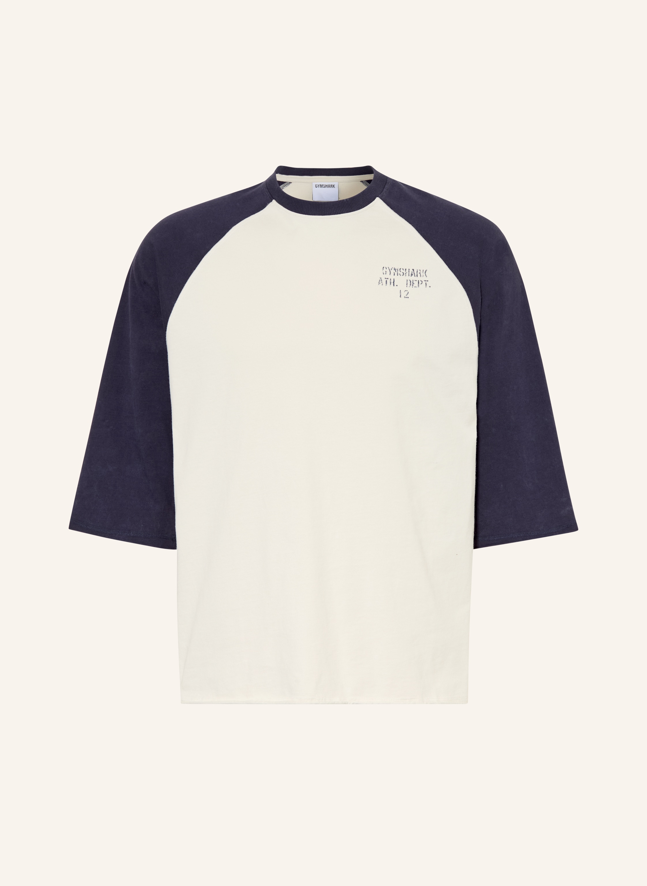 GYMSHARK Oversize-Shirt RETRO COLLEGIATE mit 3/4-Arm