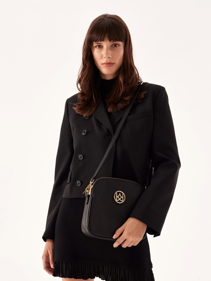 Monogrammed leather letter purse