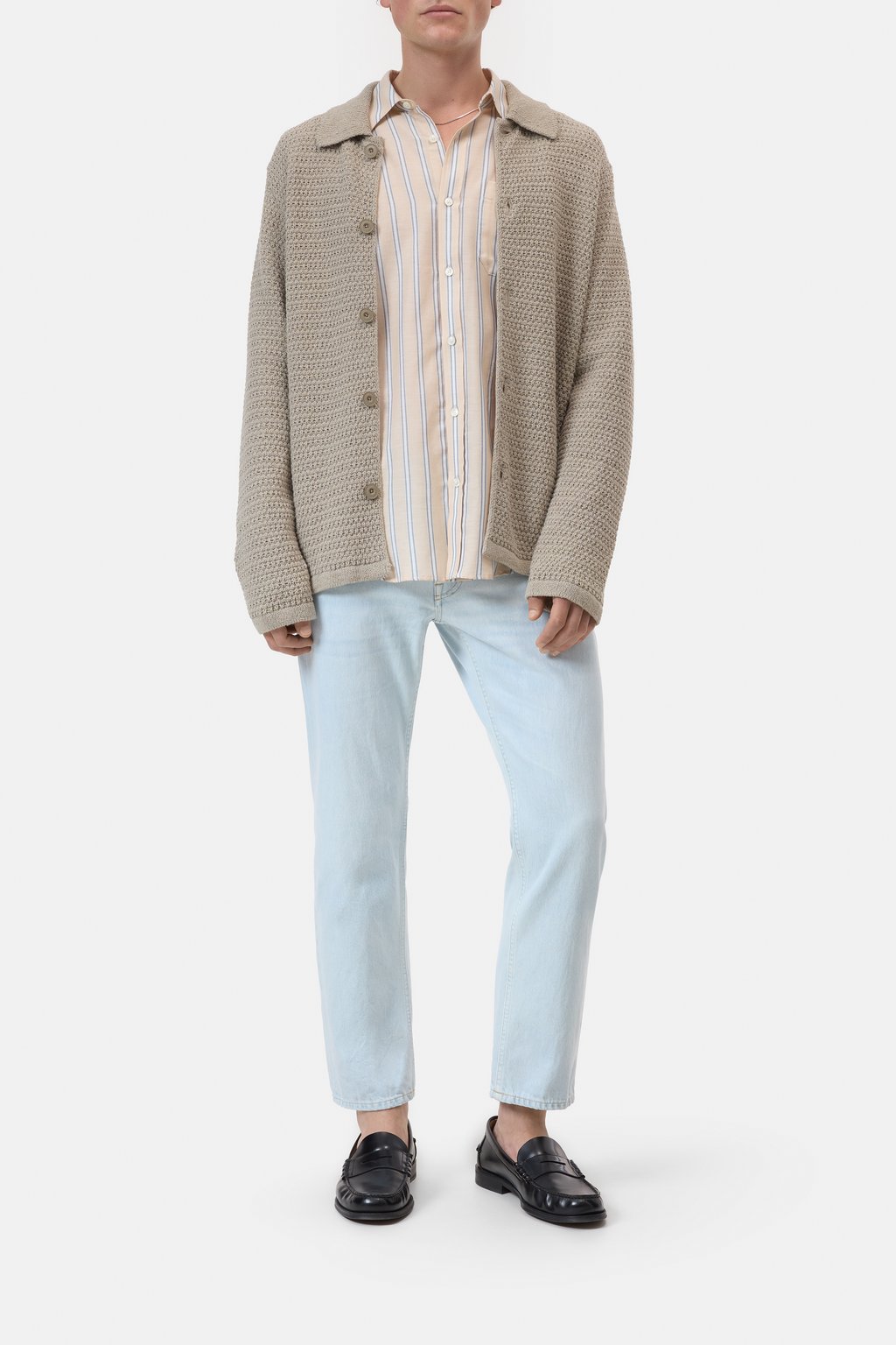 Cardigan aus Baumwoll-Mix-Garn