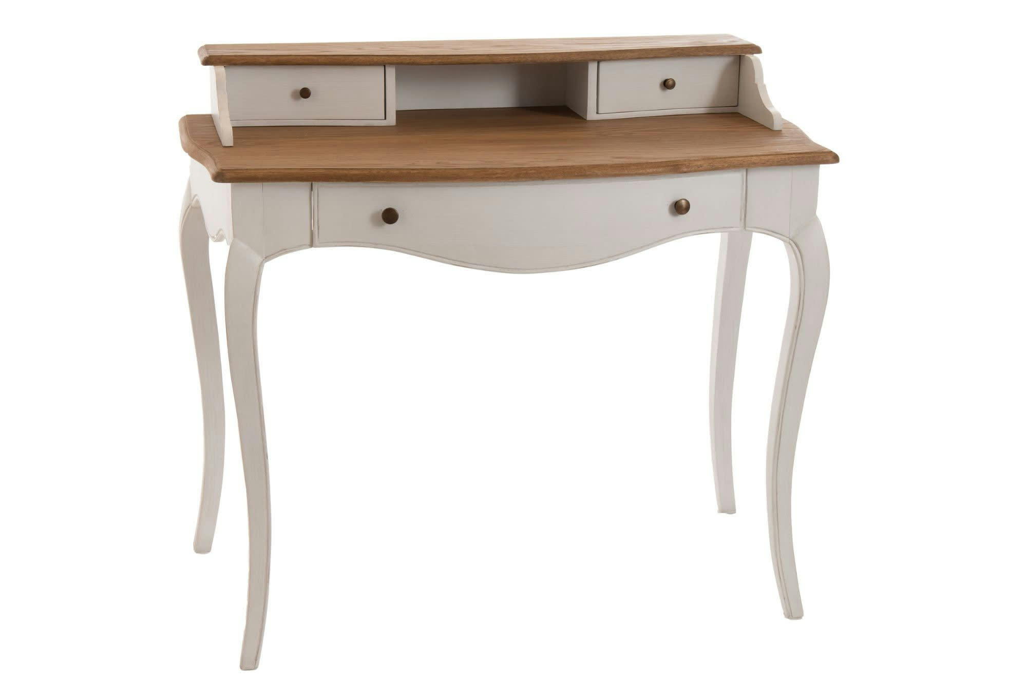 BETSY - Bureau secrétaire en bois blanc shabby chic