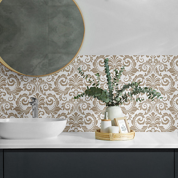 Panneau Mural PVC Wallfluent 100x50 cm Composition Florale Dans Un Cadre 1 pièce