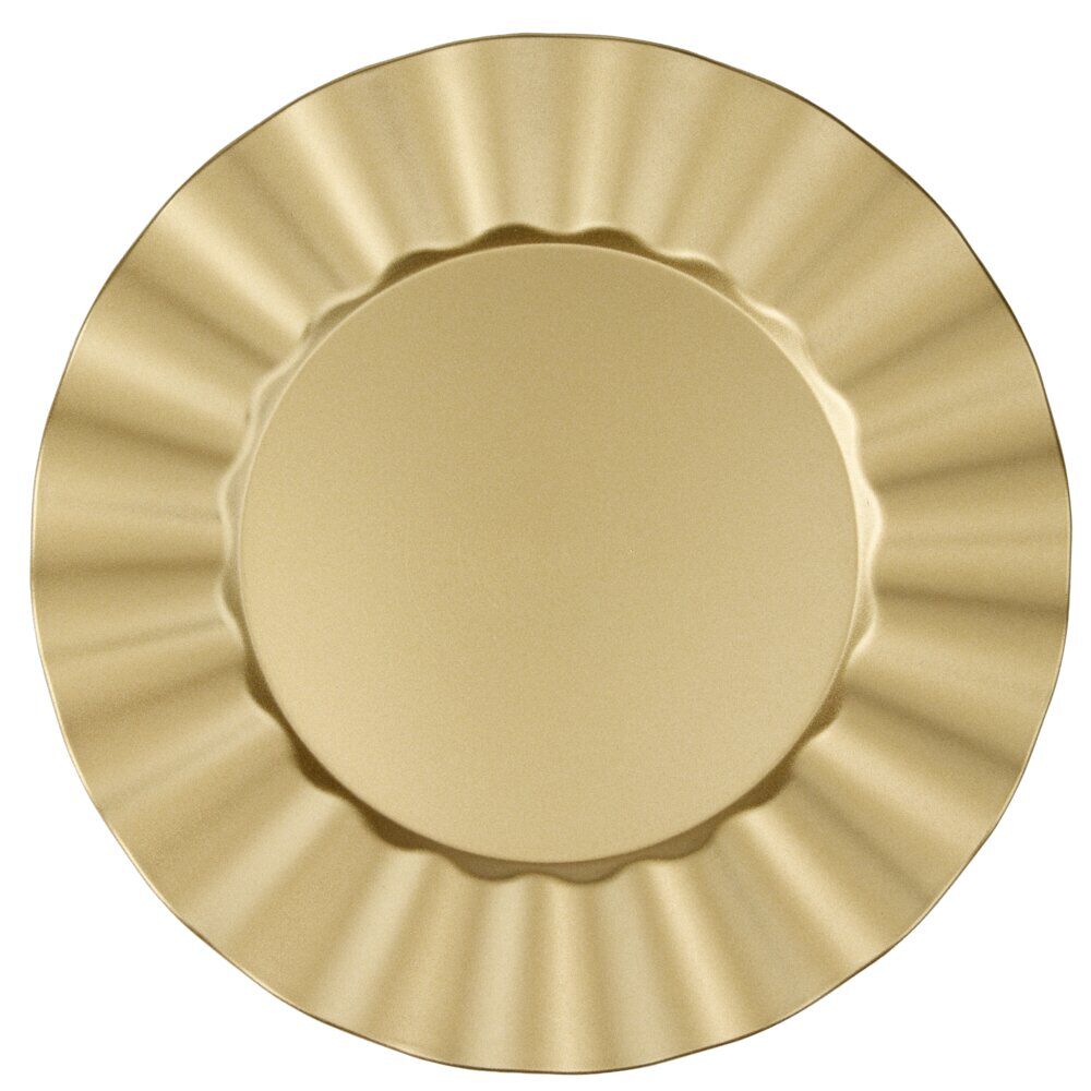 Sous-assiette bord ondulé Ø33 cm doré