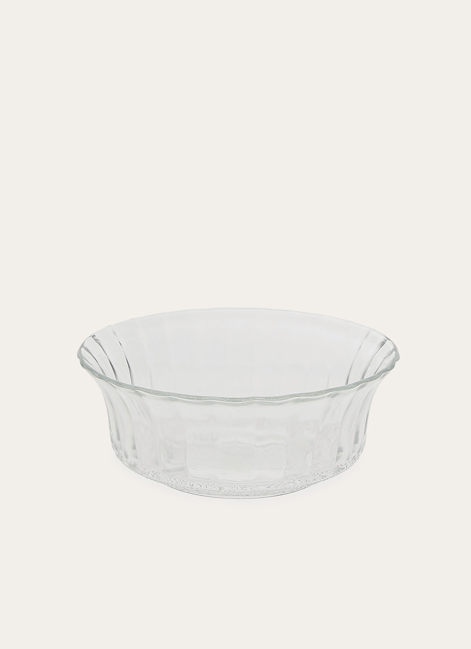 SALADIER EN VERRE GRAVÉ TRANSPARENT