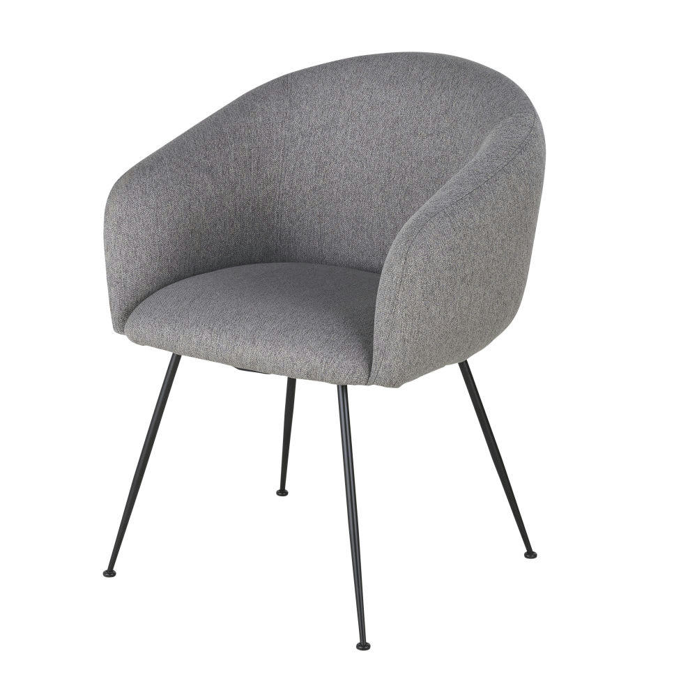Kyss - Fauteuil de table gris chiné