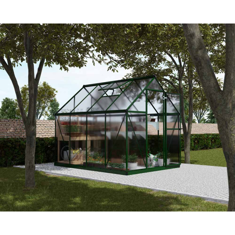 Serre en polycarbonate Mythos verte 4,4 m² CANOPIA