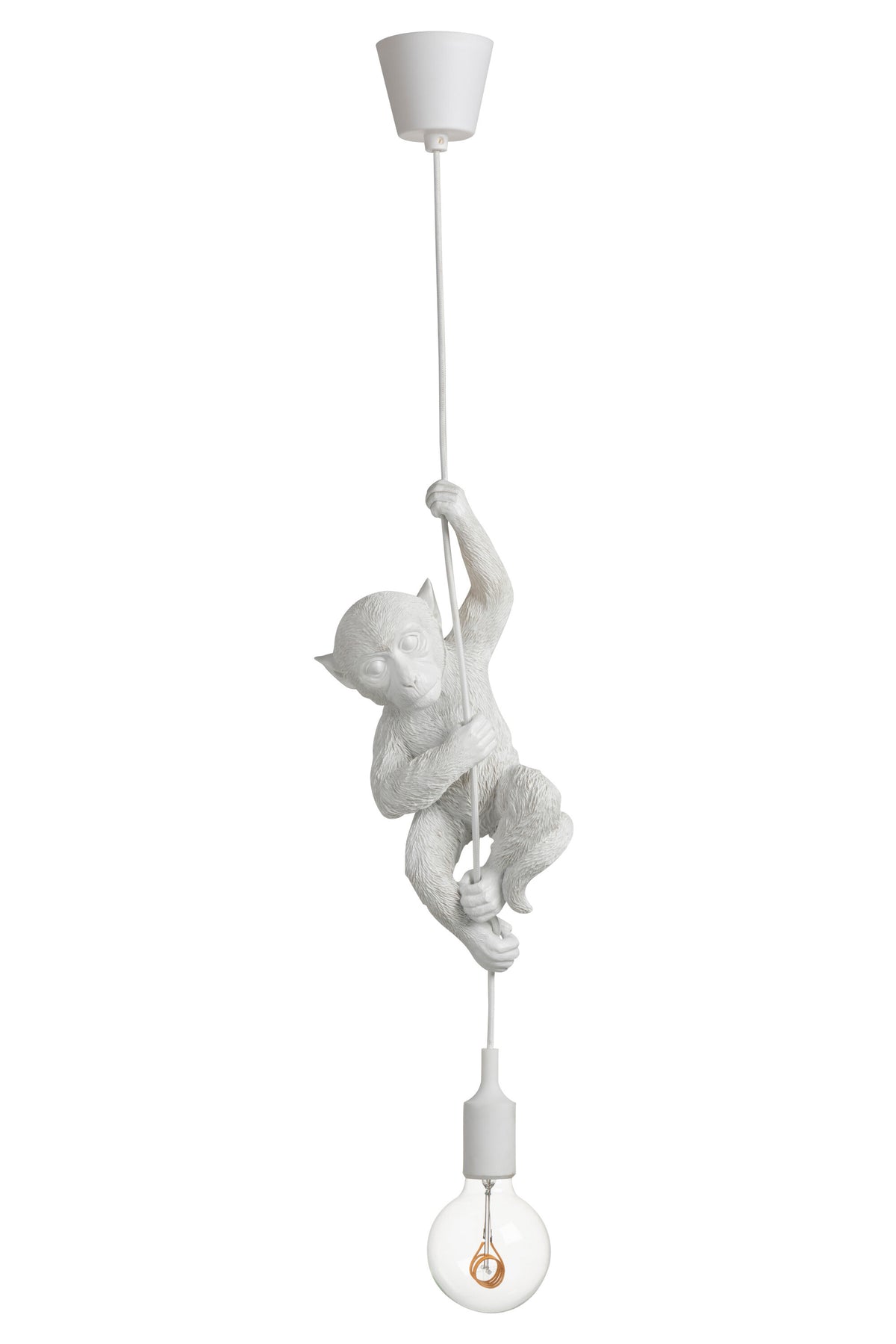 J-Line hanglamp Aap Hangend - polyresin - wit
