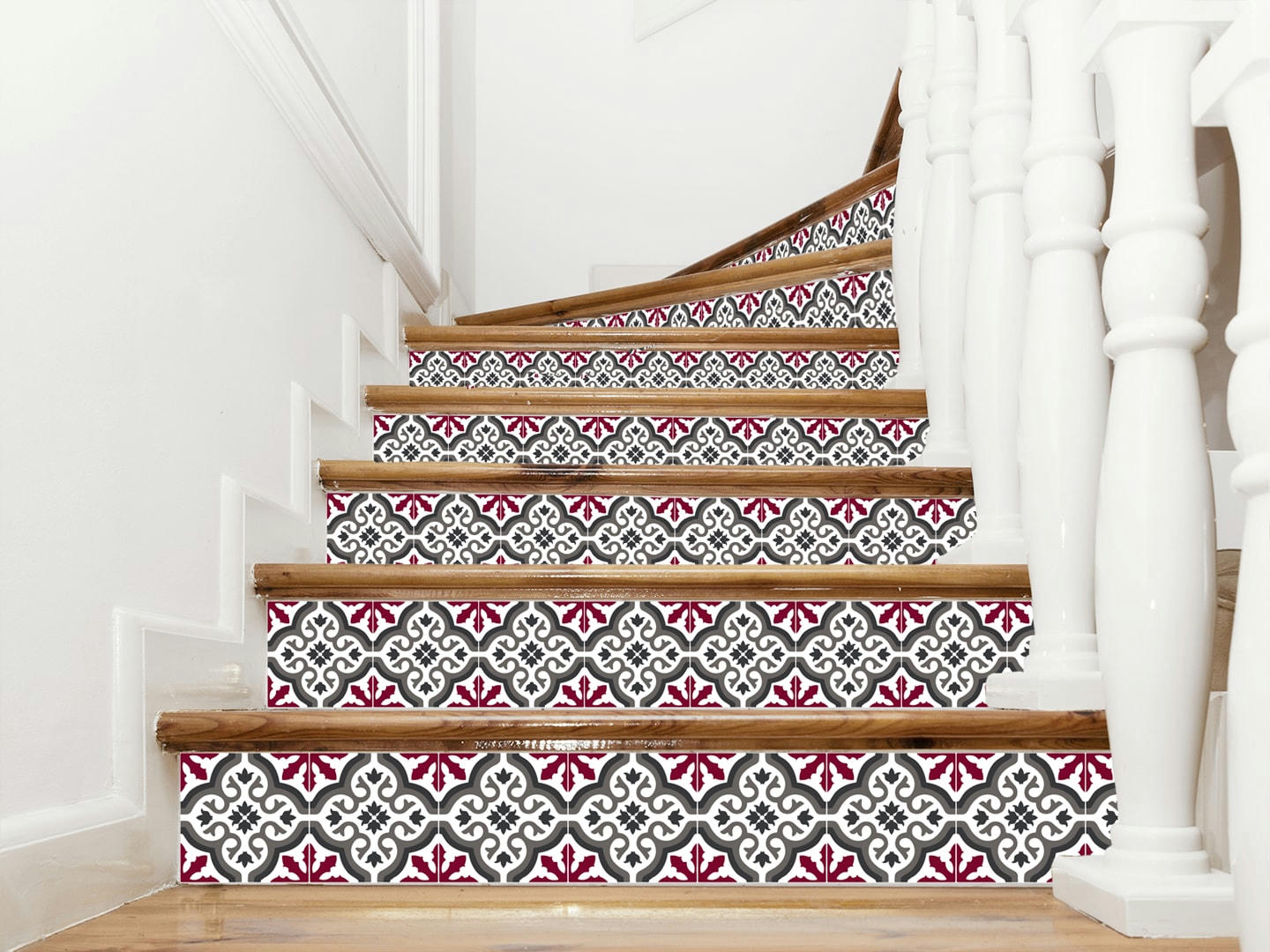 TRIANON - Contremarches adhésives marsala 400x15cm