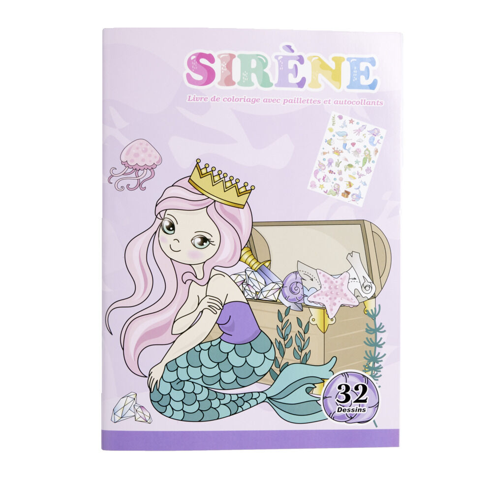 Livre de de coloriage 16 pages   4 stickers inclus