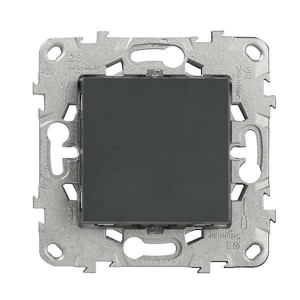 Interrupteur va-et-vient connexion rapide 10A Schneider Electric Unica Déco anthracite